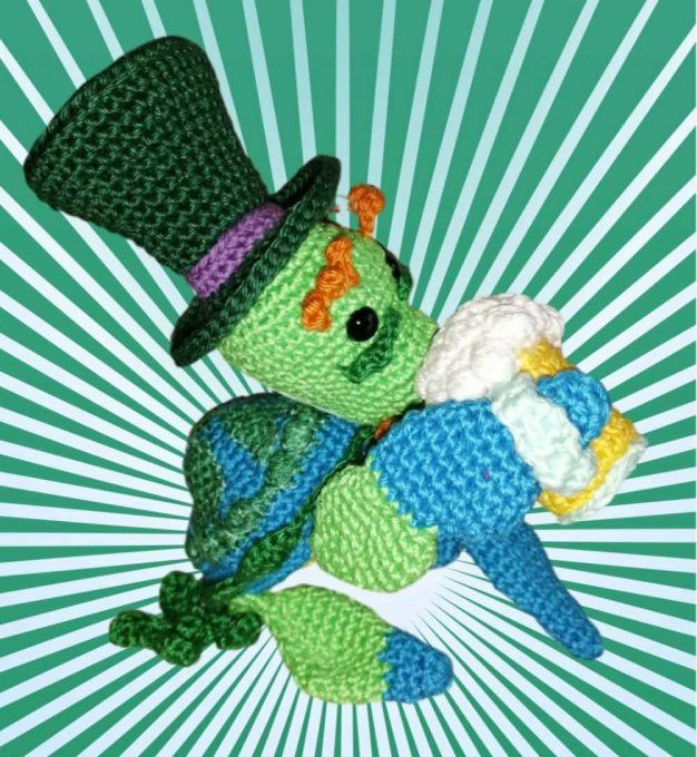 Tutoriel de crochet La tortue Leprechaun
