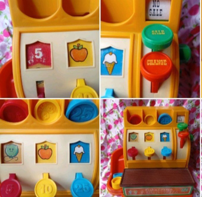 Caisse enregistreuse Fisher Price vintage 1974