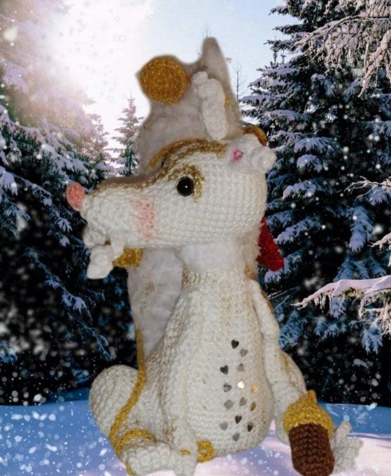 Tutoriel de crochet Api, l'écureuil des neiges 
