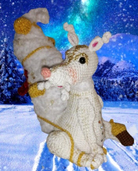 Tutoriel de crochet Api, l'écureuil des neiges 