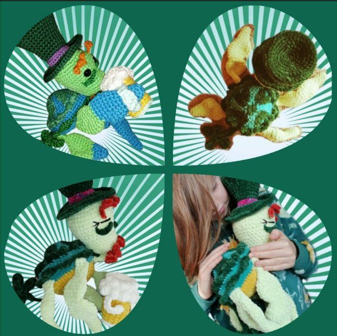 Tutoriel de crochet La tortue Leprechaun