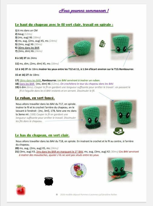  Tutoriel cadeau  le chapeau Leprechaun