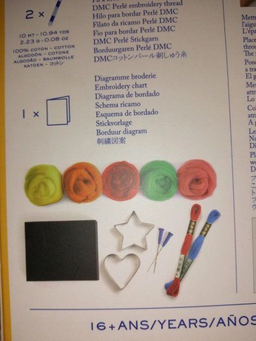 Kit patch laine cardée dmc